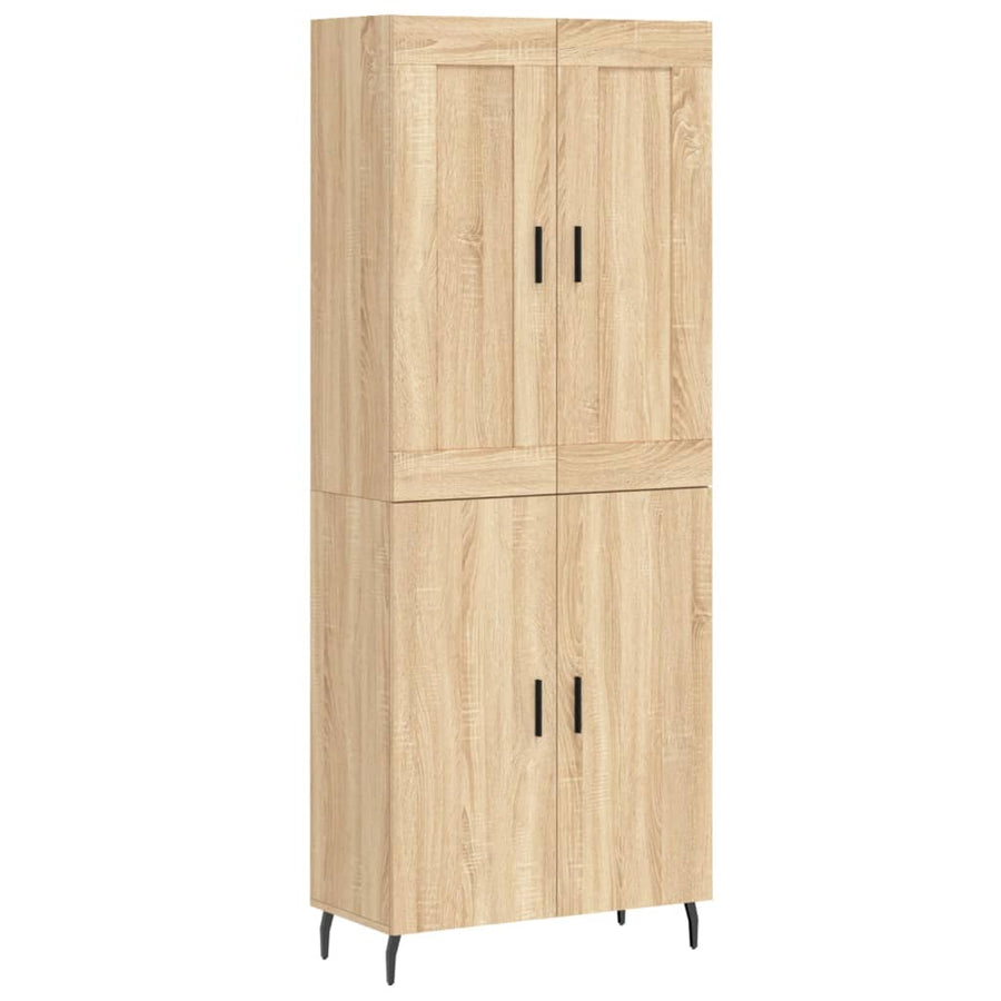 Hoge Kast 69,5X34X180 Cm Bewerkt Hout Kleurig Sonoma eiken