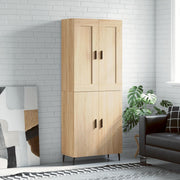 Hoge kast 69,5x34x180 cm bewerkt hout sonoma eiken