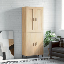 Hoge Kast 69,5X34X180 Cm Bewerkt Hout Kleurig Sonoma eiken