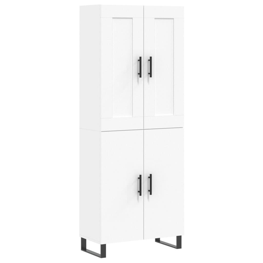 Hoge Kast 69,5X34X180 Cm Bewerkt Hout Wit