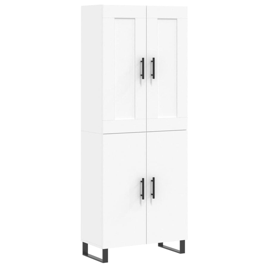 Hoge Kast 69,5X34X180 Cm Bewerkt Hout Wit