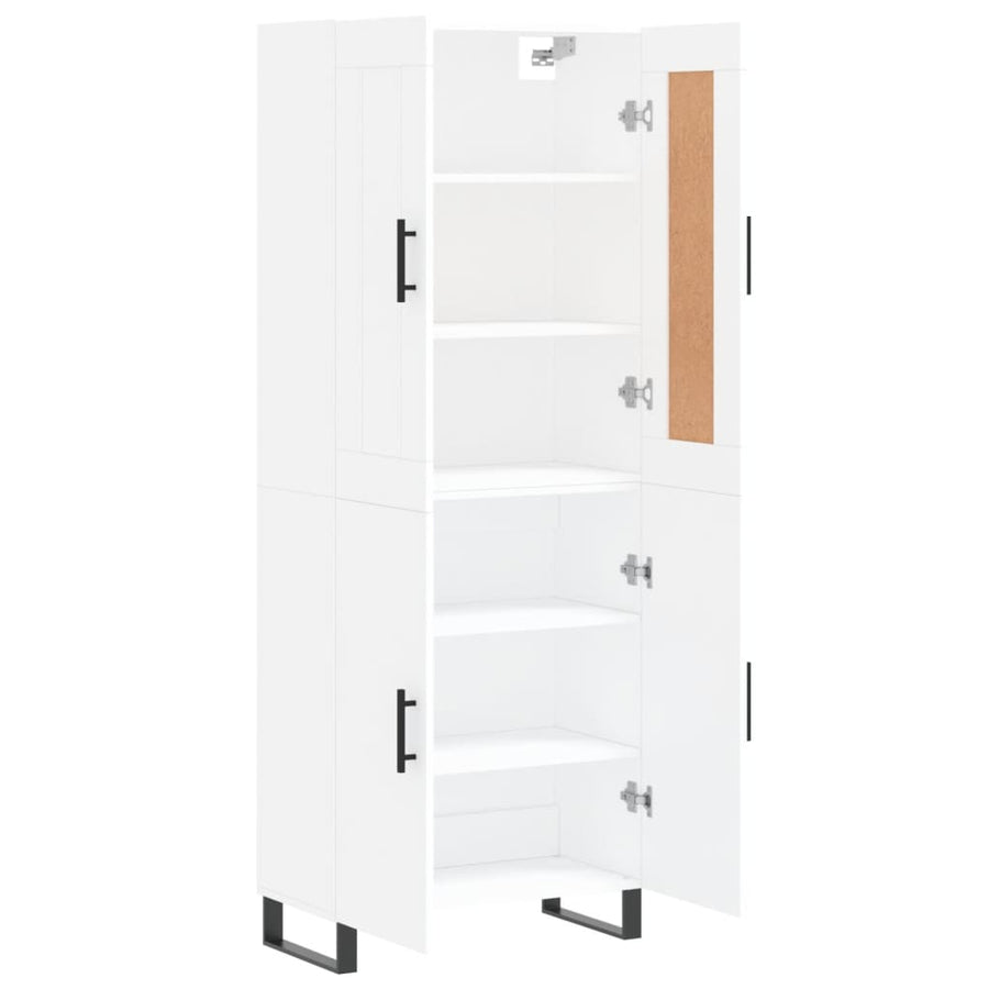 Hoge Kast 69,5X34X180 Cm Bewerkt Hout Wit