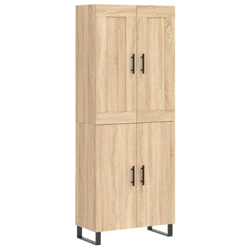 Hoge kast 69,5x34x180 cm bewerkt hout sonoma eikenkleurig