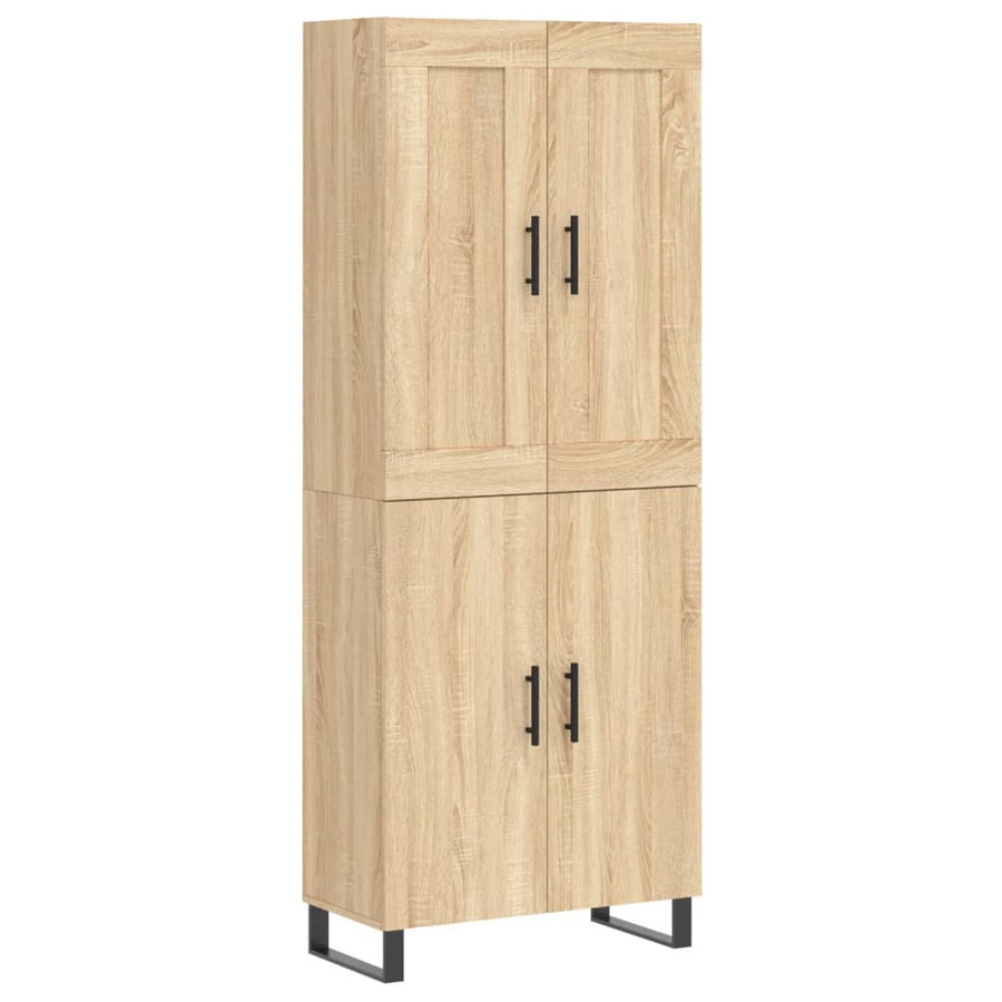 Hoge kast 69,5x34x180 cm bewerkt hout sonoma eikenkleurig