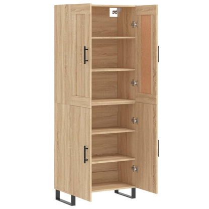 Hoge kast 69,5x34x180 cm bewerkt hout sonoma eikenkleurig