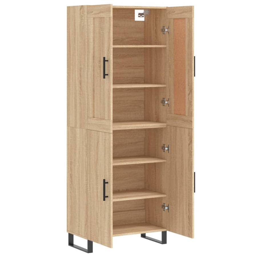 Hoge kast 69,5x34x180 cm bewerkt hout sonoma eikenkleurig
