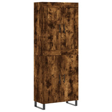 Hoge Kast 69,5X34X80 Cm Bewerkt Hout Kleurig Gerookt eiken 2 deuren
