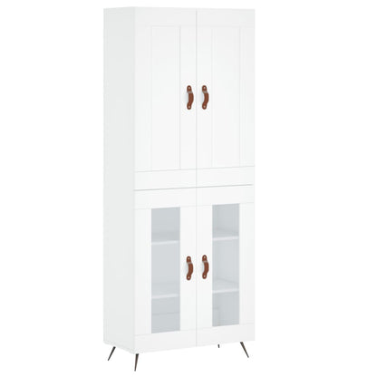 Hoge Kast 69,5X34X180 Cm Bewerkt Hout Wit