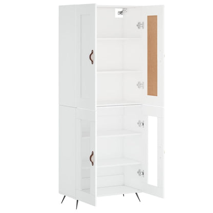 Hoge Kast 69,5X34X180 Cm Bewerkt Hout Wit