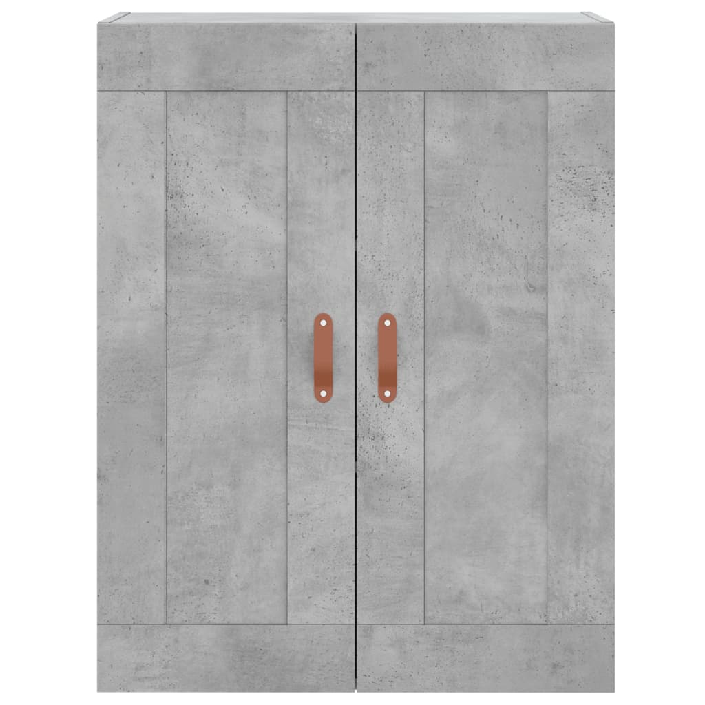 Hoge Kast 69,5X34X180 Cm Bewerkt Hout Betongrijs