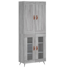 Hoge Kast 69,5X34X180 Cm Bewerkt Hout Grijs Sonoma Eikenkleurig