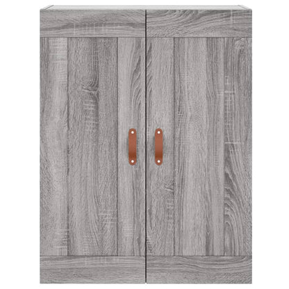 Hoge Kast 69,5X34X180 Cm Bewerkt Hout Grijs Sonoma Eikenkleurig