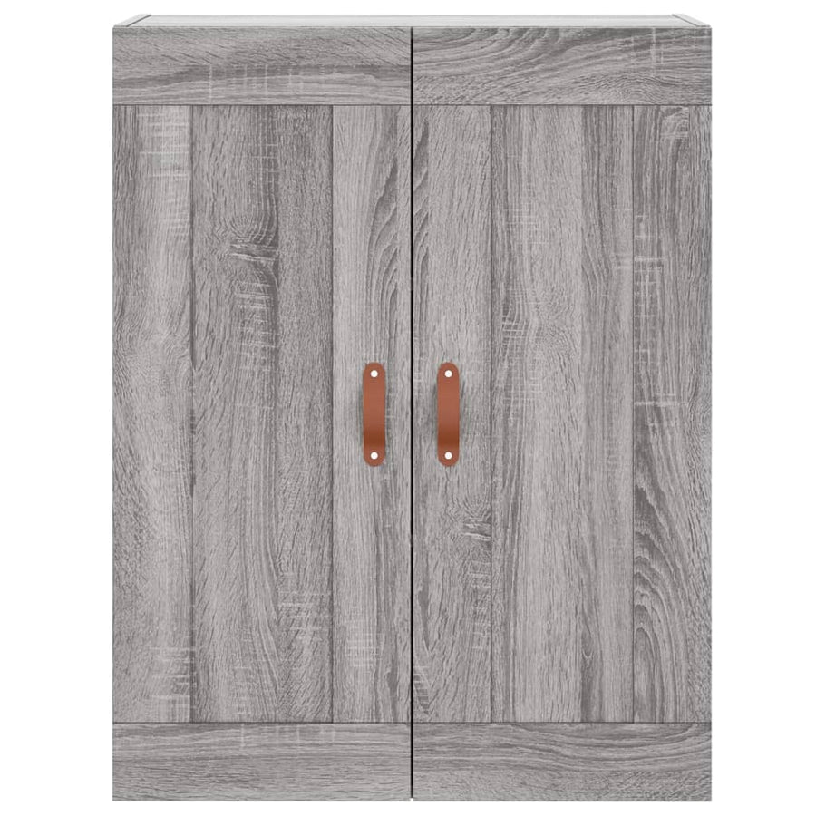 Hoge Kast 69,5X34X180 Cm Bewerkt Hout Grijs Sonoma Eikenkleurig