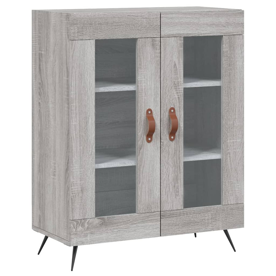Hoge Kast 69,5X34X180 Cm Bewerkt Hout Grijs Sonoma Eikenkleurig