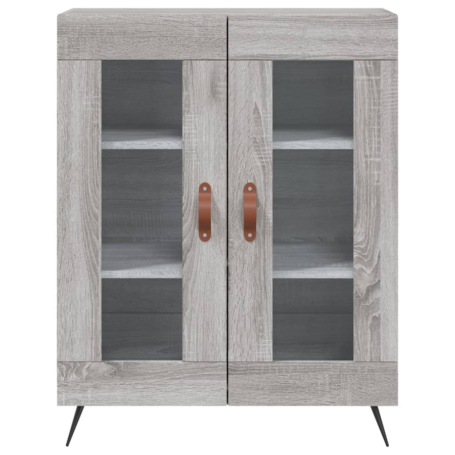 Hoge Kast 69,5X34X180 Cm Bewerkt Hout Grijs Sonoma Eikenkleurig