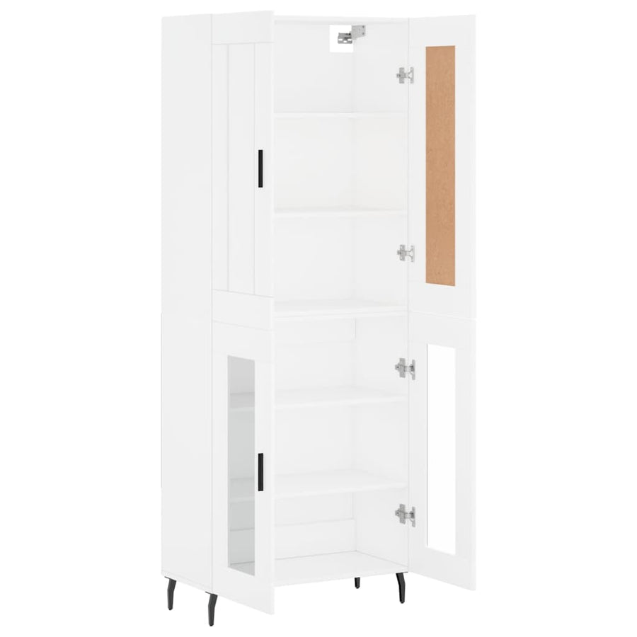 Hoge Kast 69,5X34X180 Cm Bewerkt Hout Wit