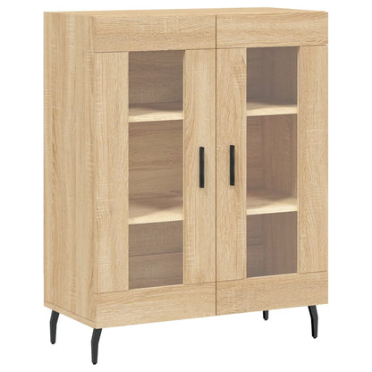 Hoge Kast 69,5X34X180 Cm Bewerkt Hout Kleurig Sonoma eiken