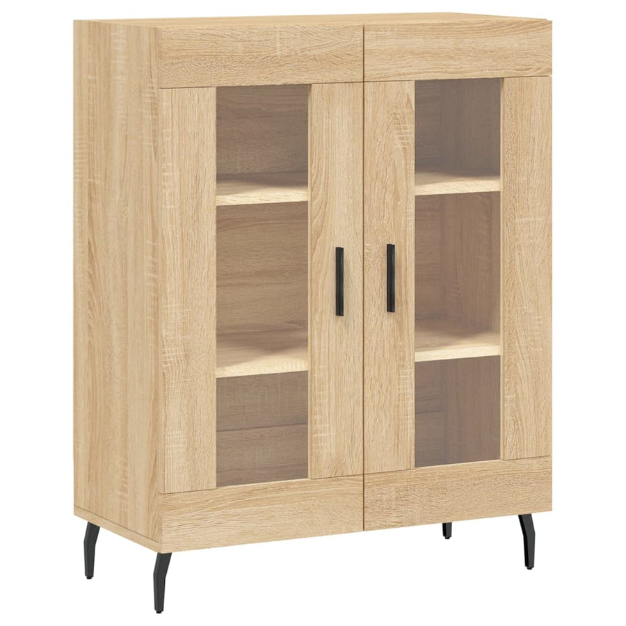 Hoge Kast 69,5X34X180 Cm Bewerkt Hout Kleurig Sonoma eiken