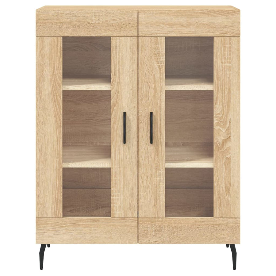 Hoge Kast 69,5X34X180 Cm Bewerkt Hout Kleurig Sonoma eiken
