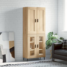 Hoge Kast 69,5X34X180 Cm Bewerkt Hout Kleurig Sonoma eiken