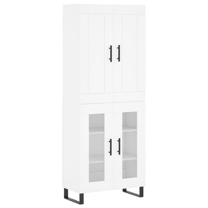 Hoge Kast 69,5X34X180 Cm Bewerkt Hout Wit