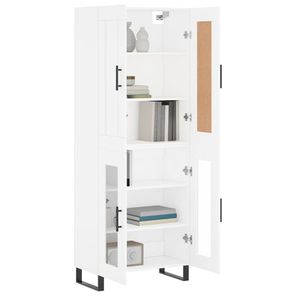 Hoge Kast 69,5X34X180 Cm Bewerkt Hout Wit