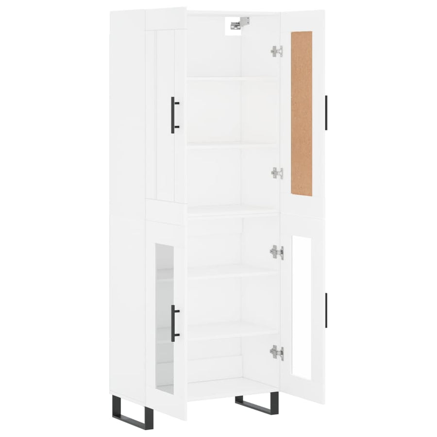 Hoge Kast 69,5X34X180 Cm Bewerkt Hout Wit