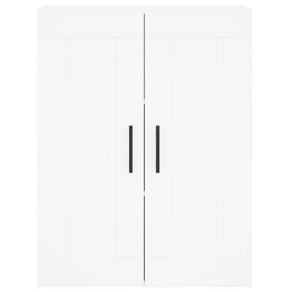 Hoge Kast 69,5X34X180 Cm Bewerkt Hout Wit