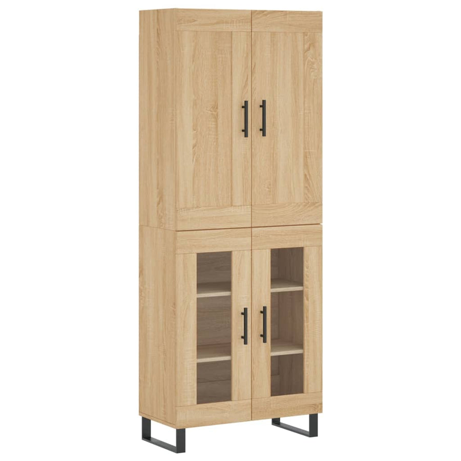 Hoge kast 69,5x34x180 cm bewerkt hout sonoma eikenkleurig