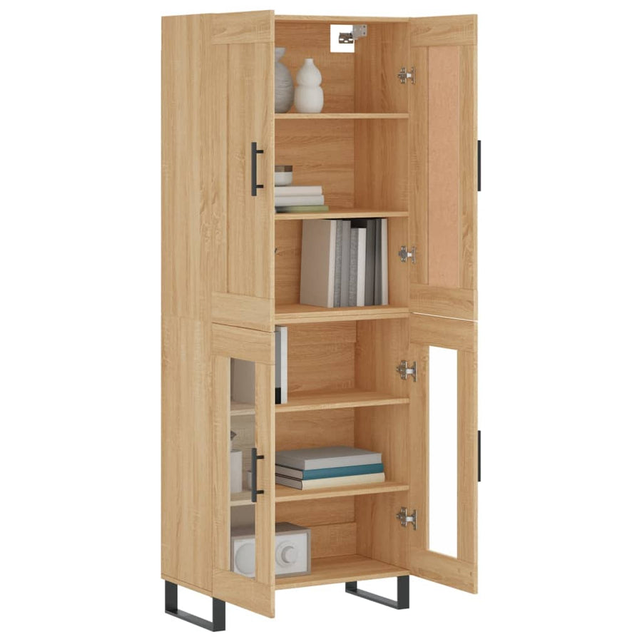 Hoge kast 69,5x34x180 cm bewerkt hout sonoma eikenkleurig