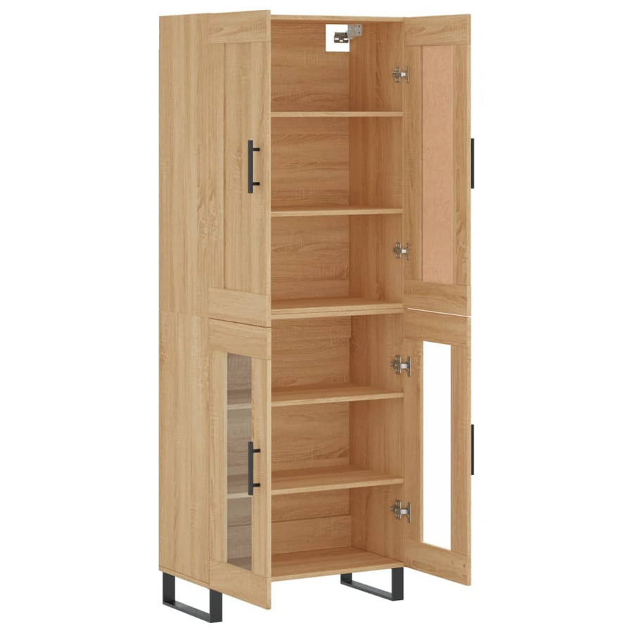 Hoge kast 69,5x34x180 cm bewerkt hout sonoma eikenkleurig