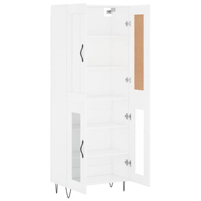Hoge Kast 69,5X34X180 Cm Bewerkt Hout Wit