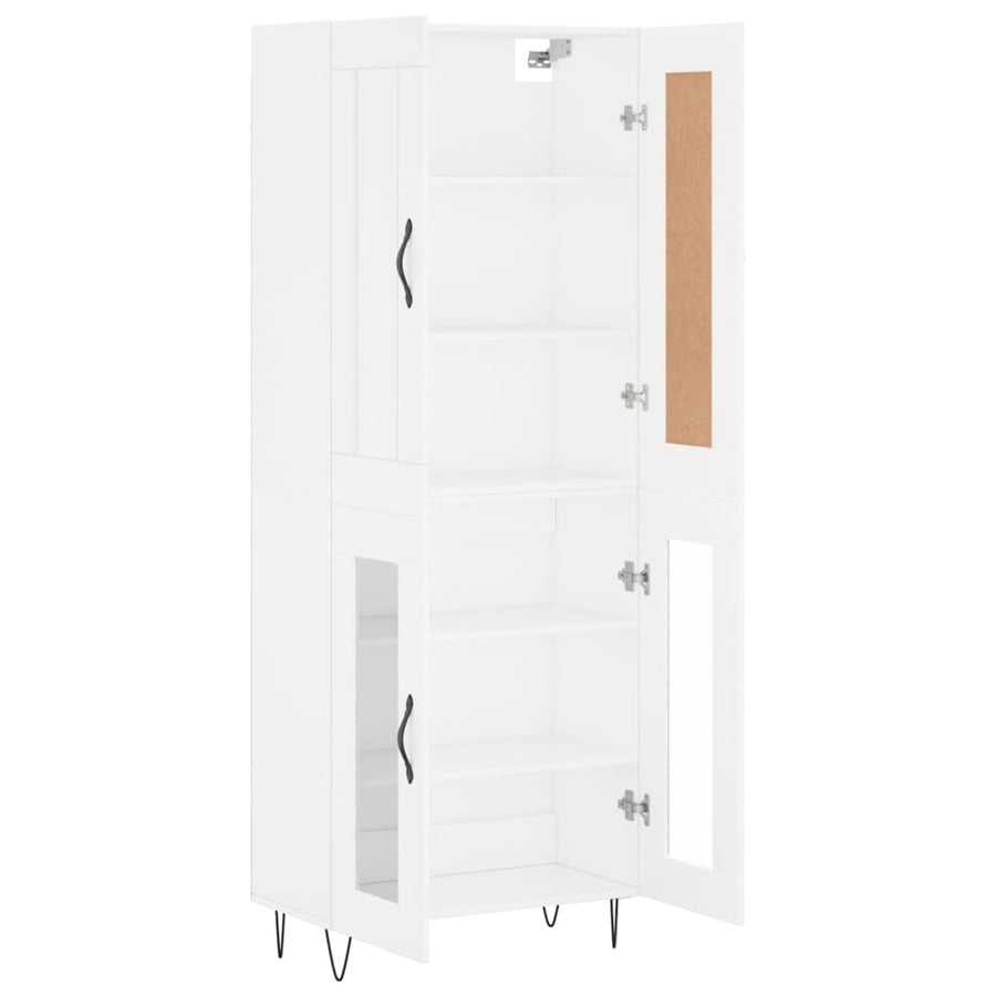 Hoge Kast 69,5X34X180 Cm Bewerkt Hout Wit
