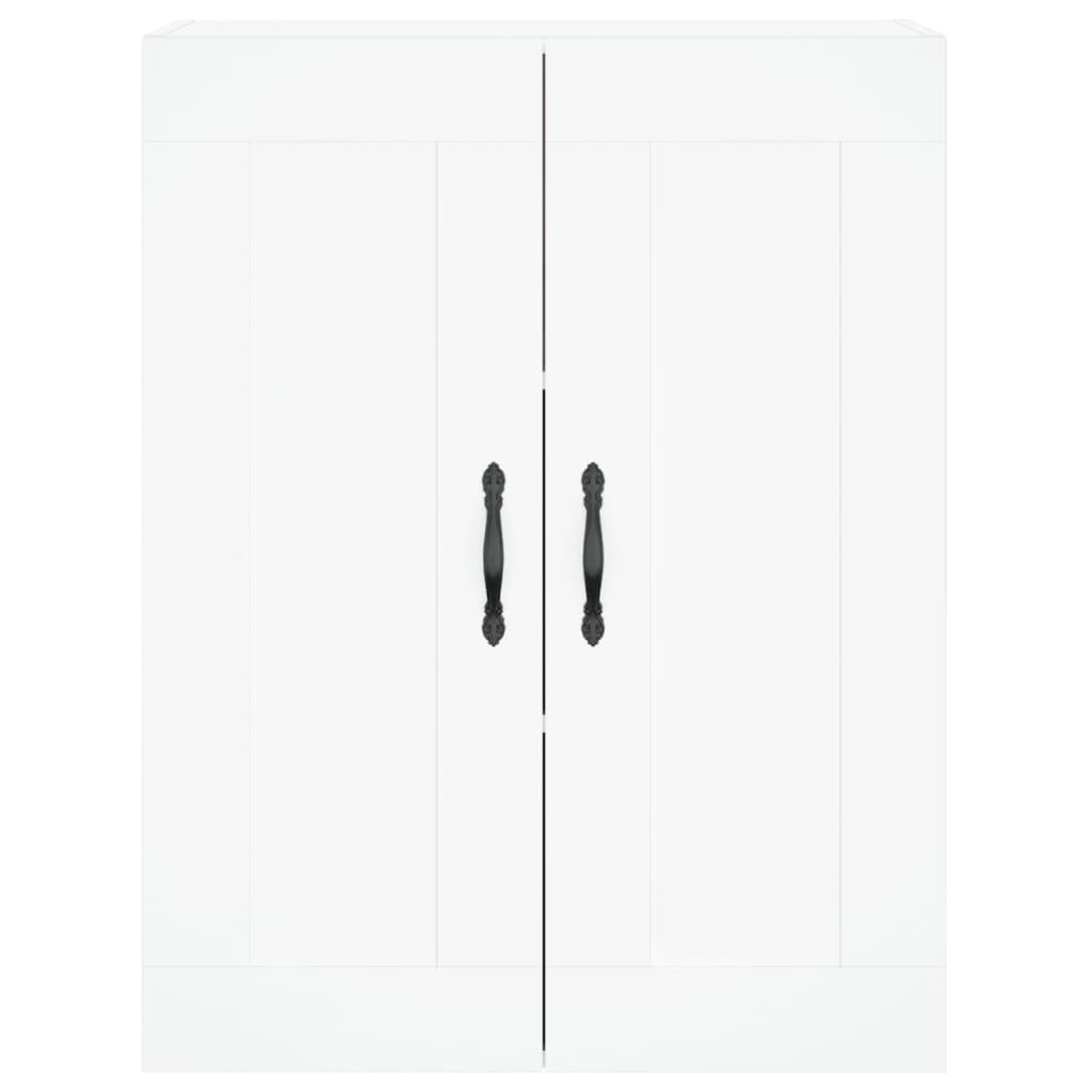 Hoge Kast 69,5X34X180 Cm Bewerkt Hout Wit