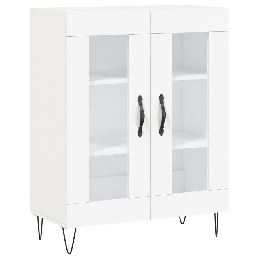 Hoge Kast 69,5X34X180 Cm Bewerkt Hout Wit