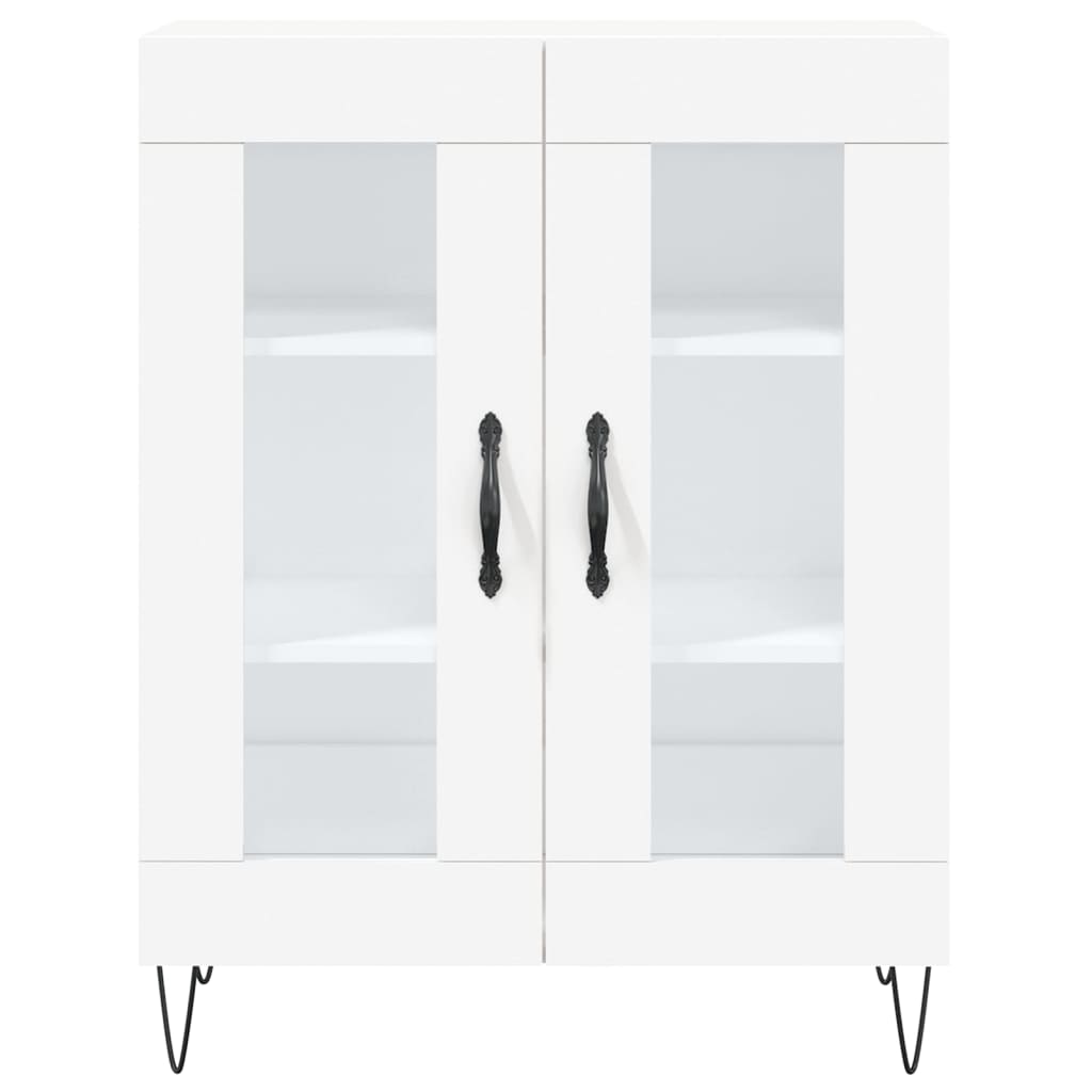Hoge Kast 69,5X34X180 Cm Bewerkt Hout Wit