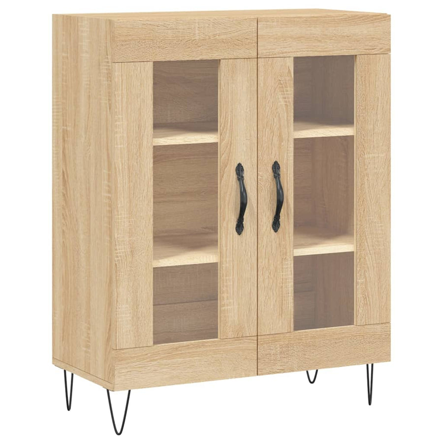 Hoge Kast 69,5X34X180 Cm Bewerkt Hout Kleurig Sonoma eiken