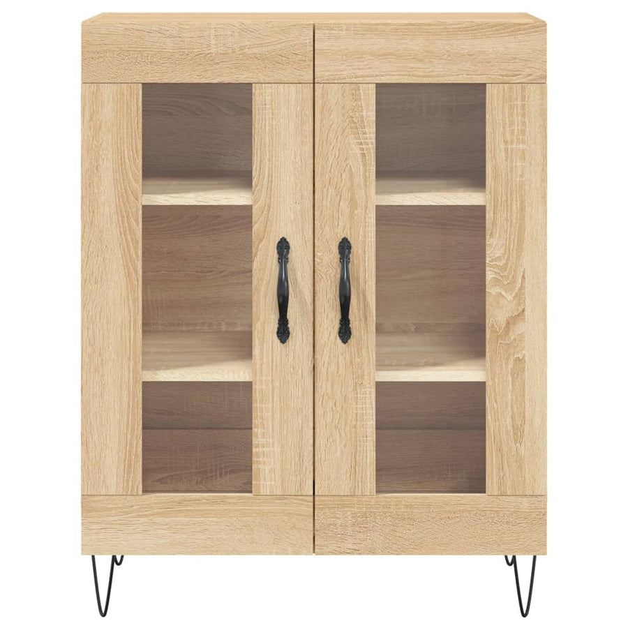 Hoge Kast 69,5X34X180 Cm Bewerkt Hout Kleurig Sonoma eiken
