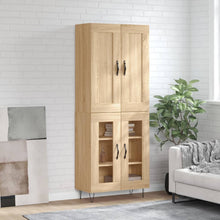 Hoge Kast 69,5X34X180 Cm Bewerkt Hout Kleurig Sonoma eiken