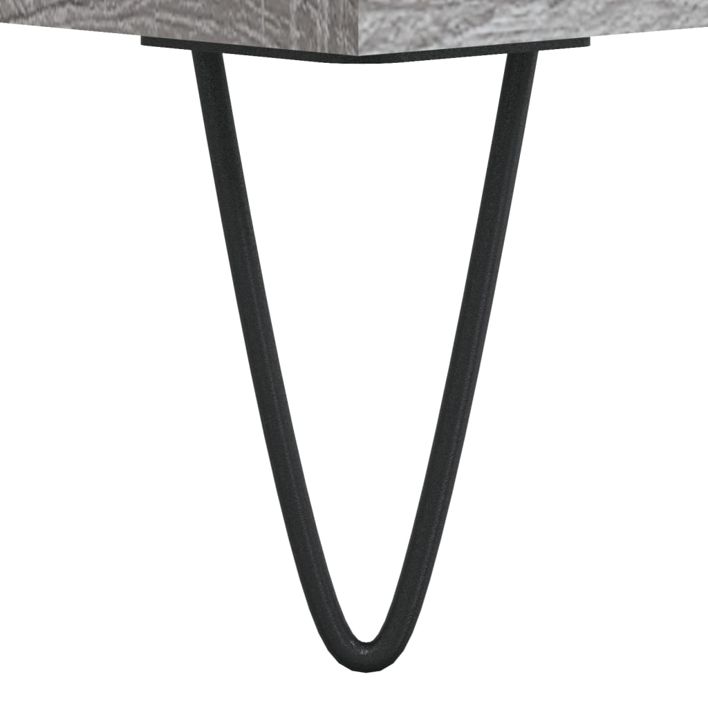Hoge Kast 69,5X34X180 Cm Bewerkt Hout Grijs Sonoma Eikenkleurig 2 glazen deuren