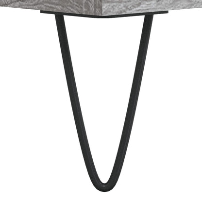 Hoge Kast 69,5X34X180 Cm Bewerkt Hout Grijs Sonoma Eikenkleurig 2 glazen deuren