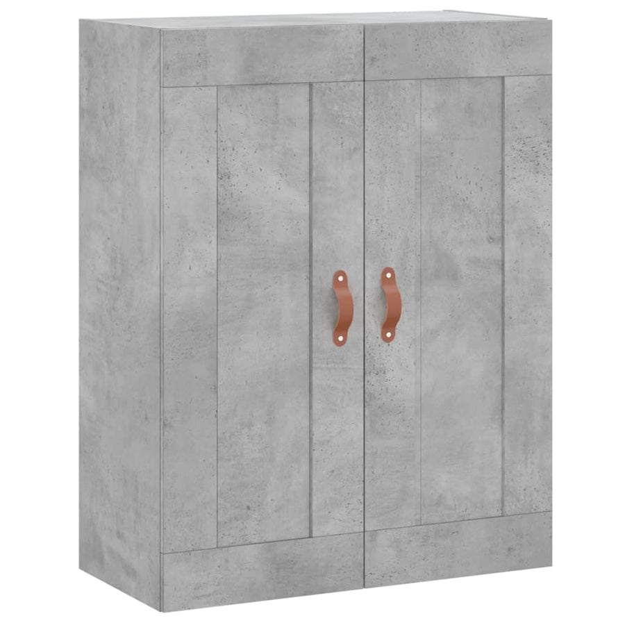 Hoge Kast 69,5X34X180 Cm Bewerkt Hout Betongrijs