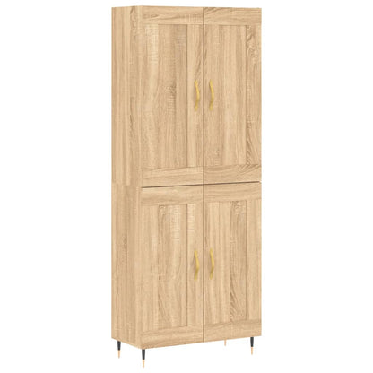 Hoge kast 69,5x34x180 cm bewerkt hout sonoma eikenkleurig