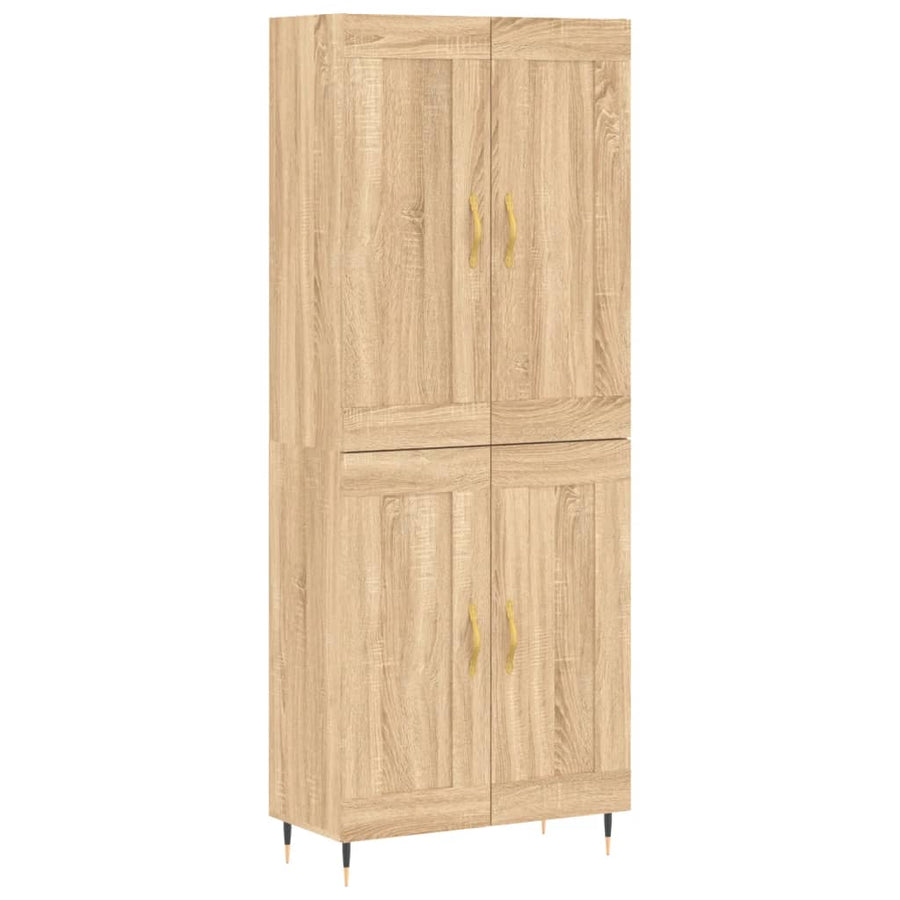 Hoge kast 69,5x34x180 cm bewerkt hout sonoma eikenkleurig