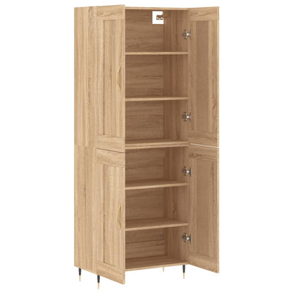 Hoge kast 69,5x34x180 cm bewerkt hout sonoma eikenkleurig