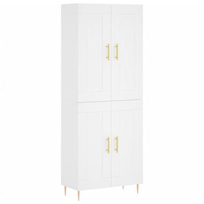 Hoge Kast 69,5X34X180 Cm Bewerkt Hout Wit
