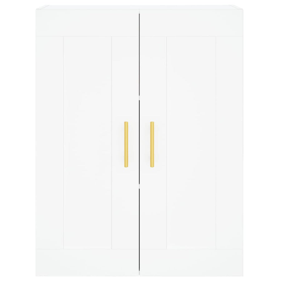 Hoge Kast 69,5X34X180 Cm Bewerkt Hout Wit