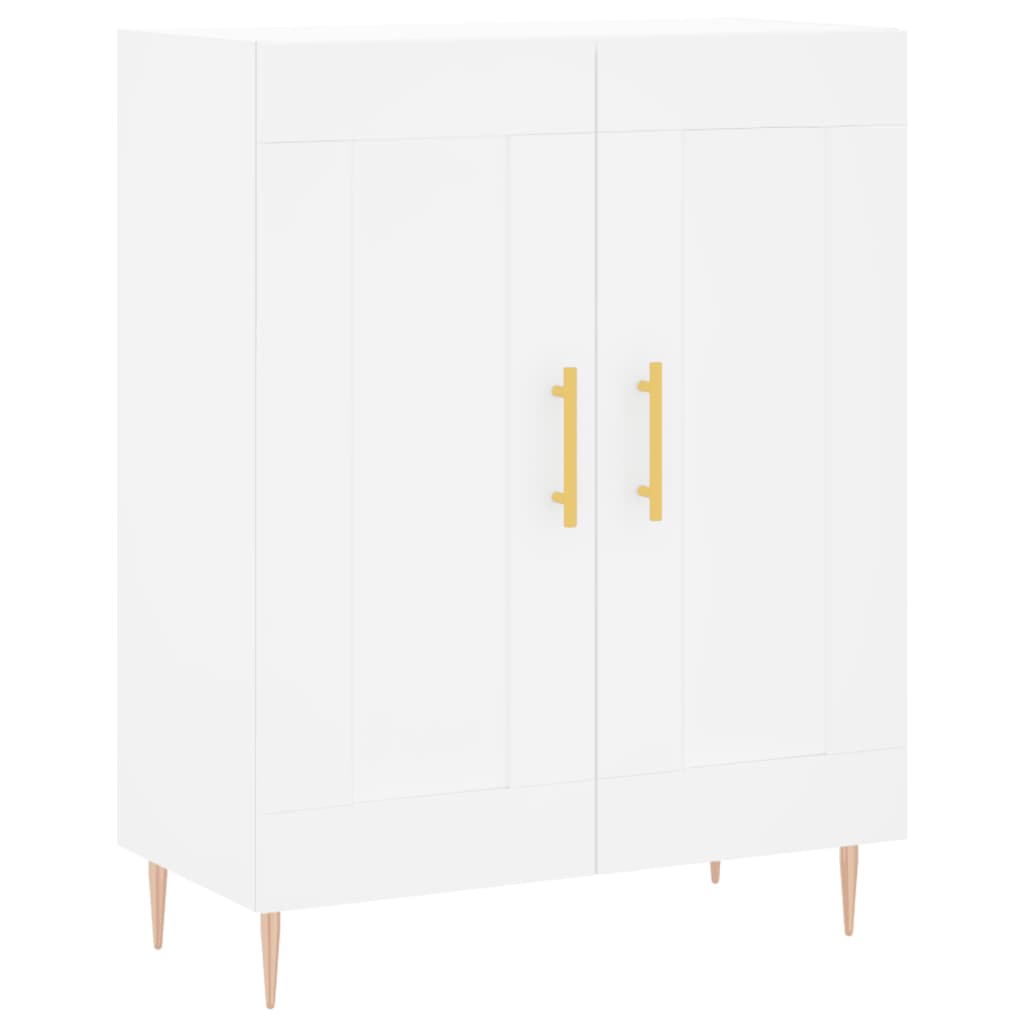 Hoge Kast 69,5X34X180 Cm Bewerkt Hout Wit