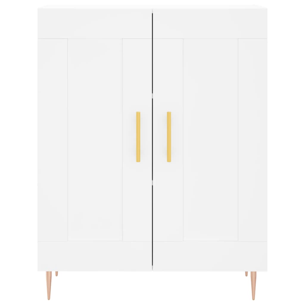 Hoge Kast 69,5X34X180 Cm Bewerkt Hout Wit