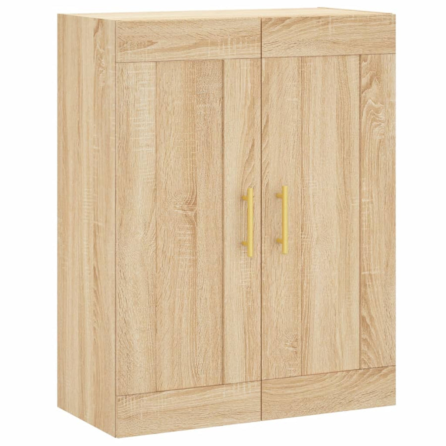 Hoge Kast 69,5X34X180 Cm Bewerkt Hout Kleurig Sonoma eiken